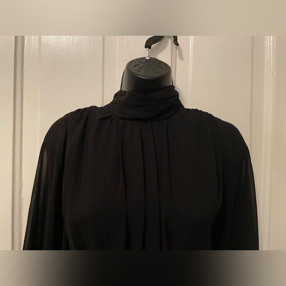224- NWT Gorgeous Black, High Neck Maxi Dress - Picture 4 of 16